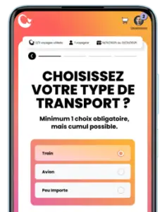 choix type de transport voyage surprise par abonnement
