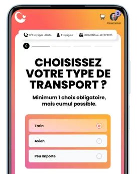 choix type de transport voyage surprise par abonnement