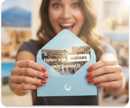 pack your bags carte postale destination surprise