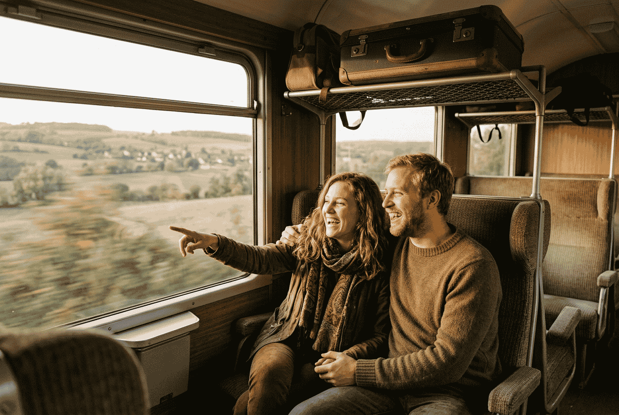 couple dans un train