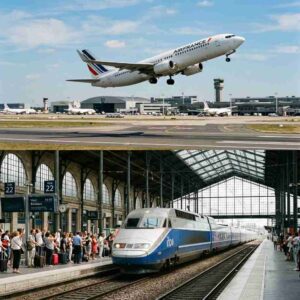 transport avion train